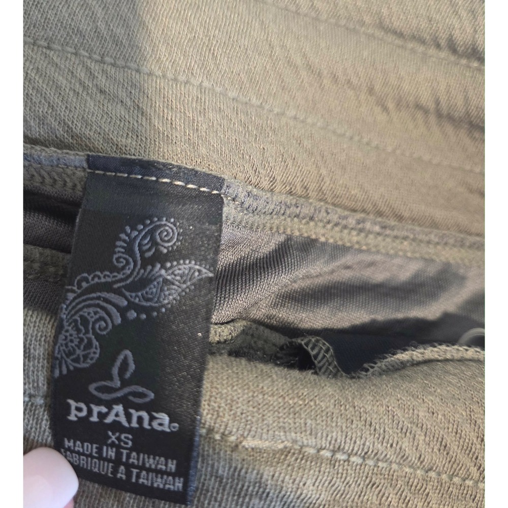 PrAna Sunrise Jogger Pants Rye Green Womens XS Textured Knit Drawstring 1963871 - Picture 6 of 11
